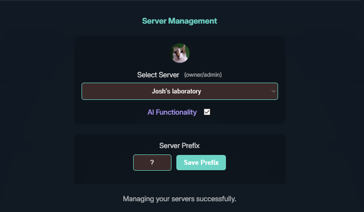 database ai toggle per server