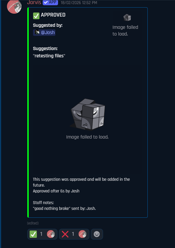 (2026-05-08) uploaded attachments (files NOT urls) will evntually stop showing after being uploaded, but this is a known issue and will be fixed in a later update